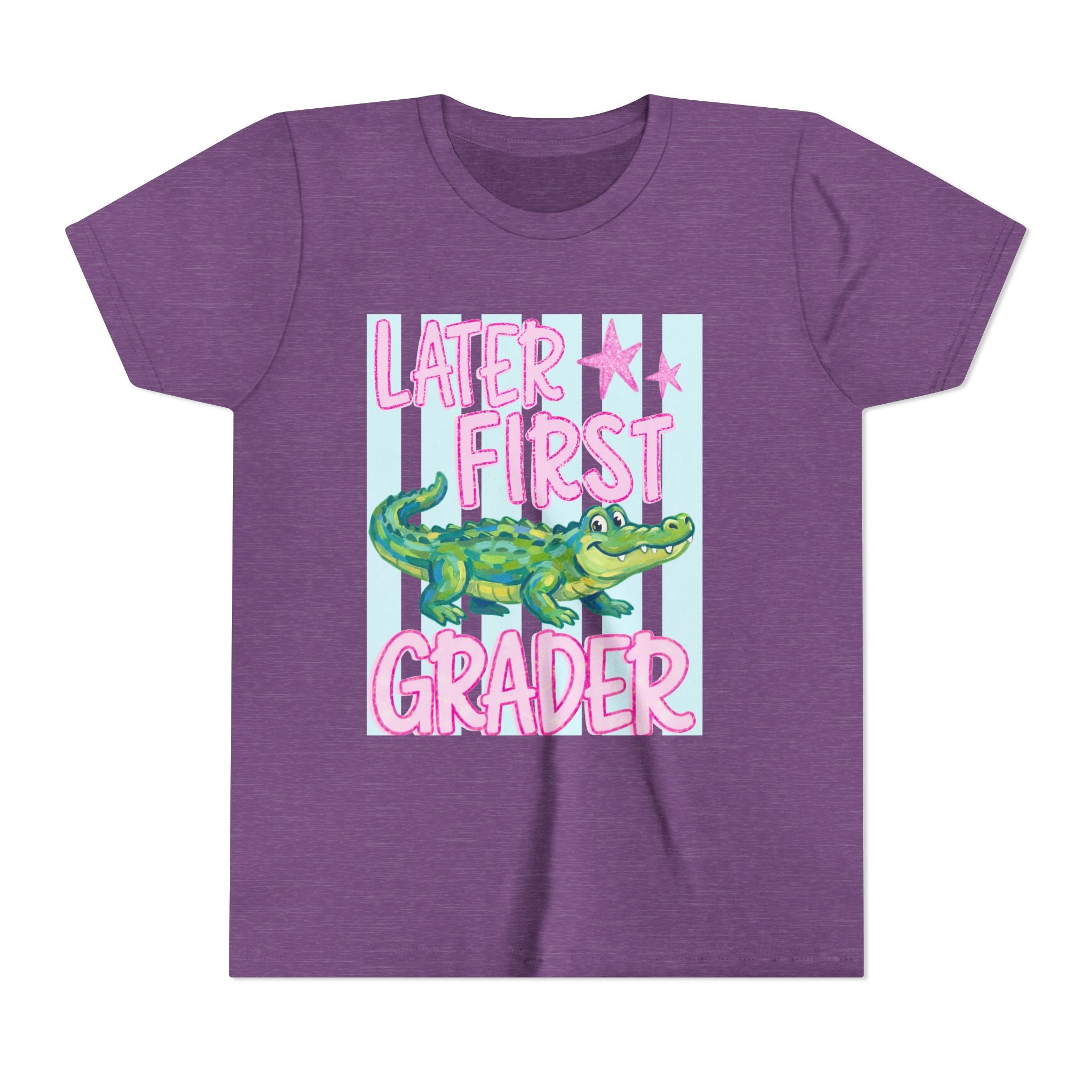 Later First Grader Alligator Youth Tee - Cute Back to School Shirt for Kids