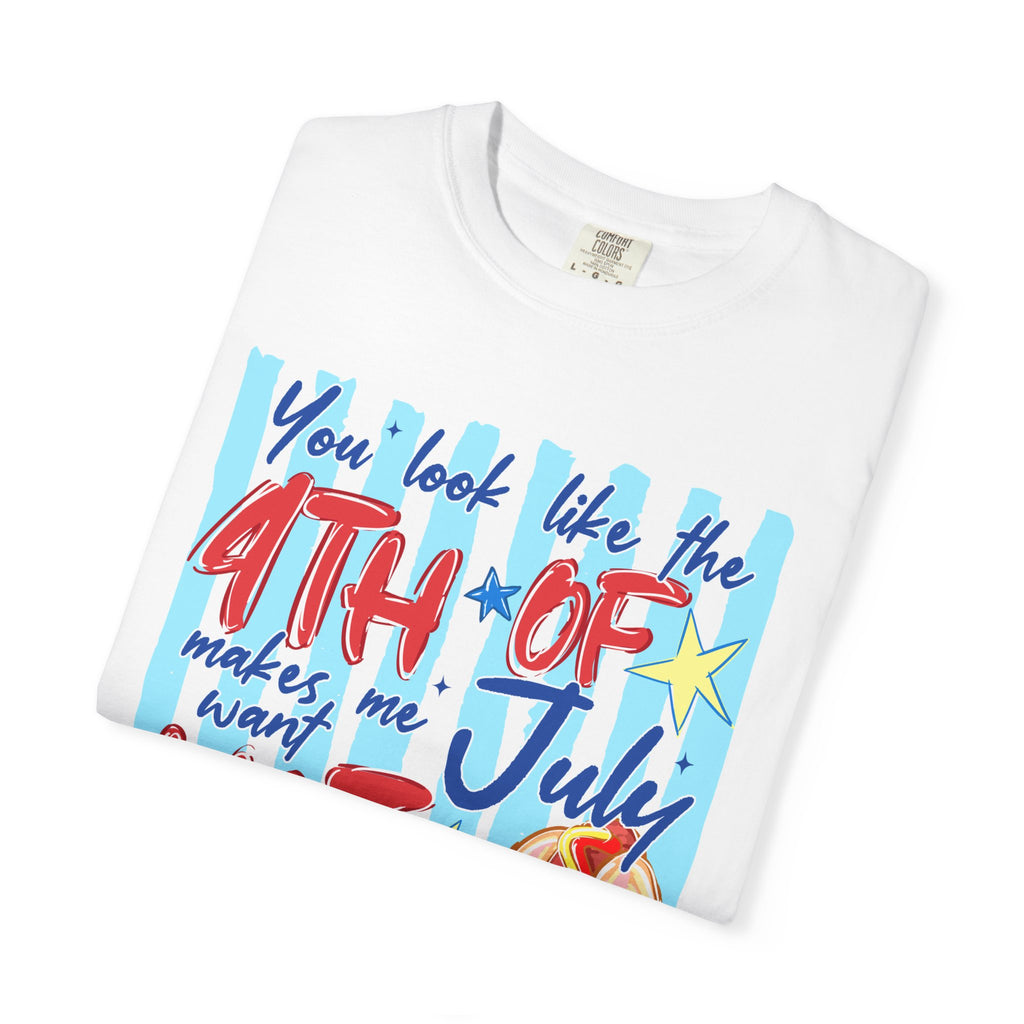 4th of July Hot Dog Graphic T-Shirt