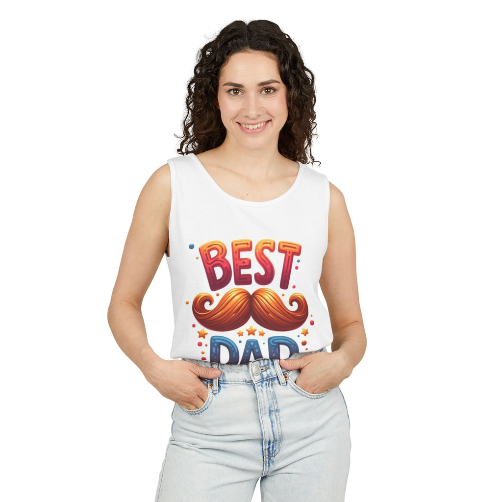 Best Dad Tank Top — Funny Mustache Father’s Day Gift