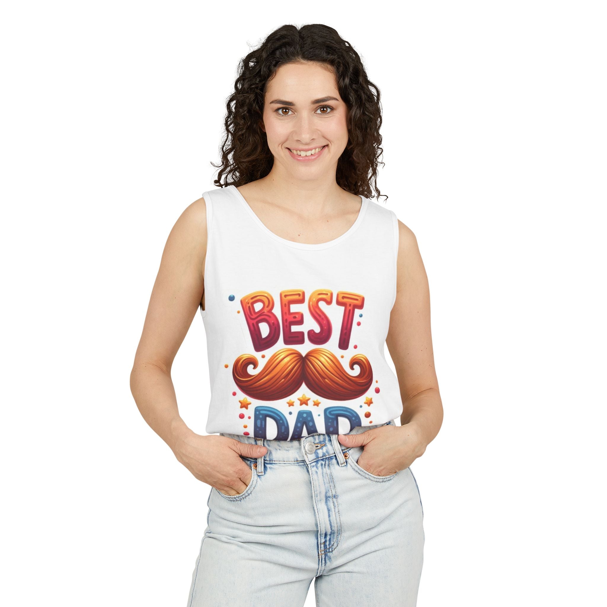 Best Dad Tank Top — Funny Mustache Father’s Day Gift