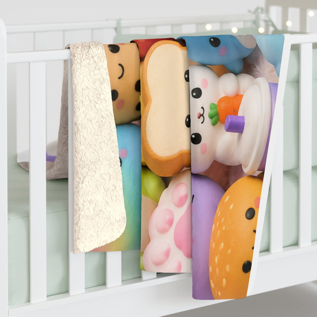 Kawaii Squishies Sherpa Blanket