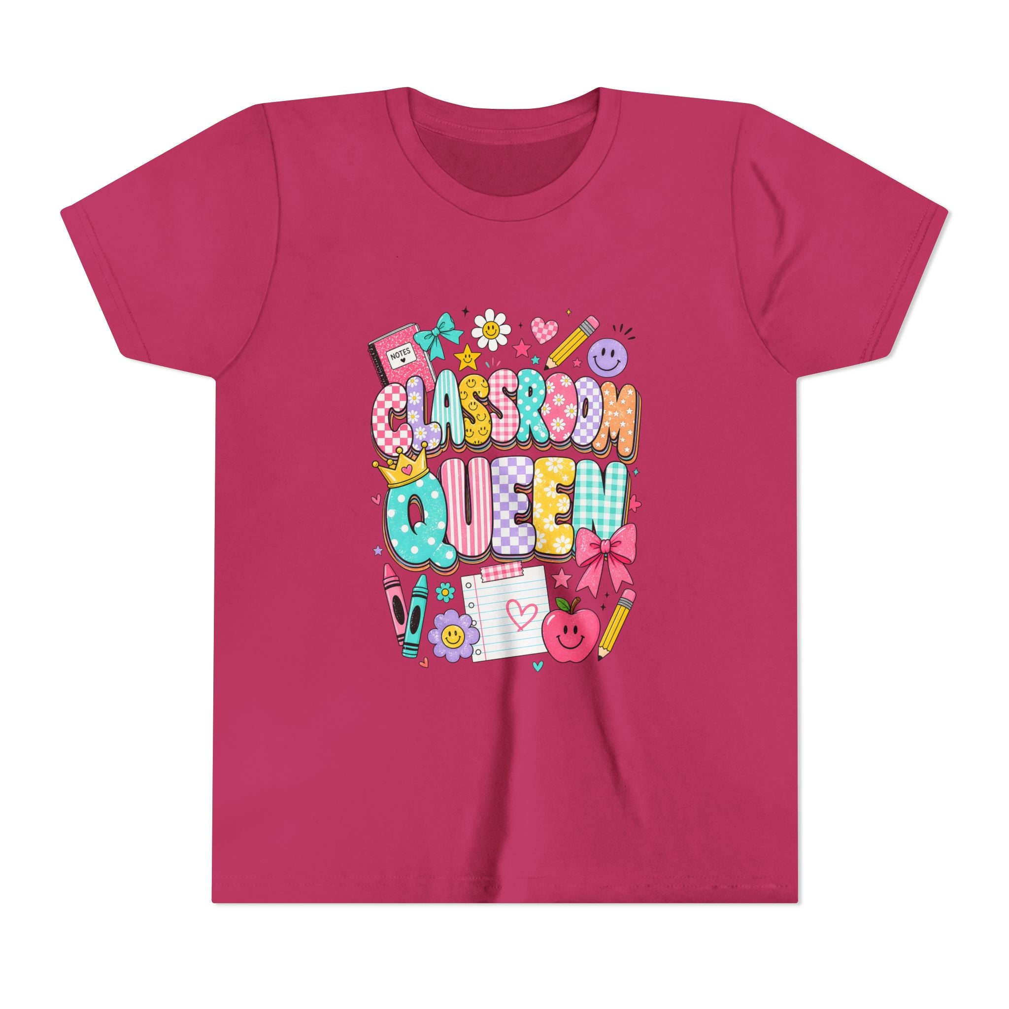Classroom Queen Youth Tee — Cute School Teacher Kid Shirt