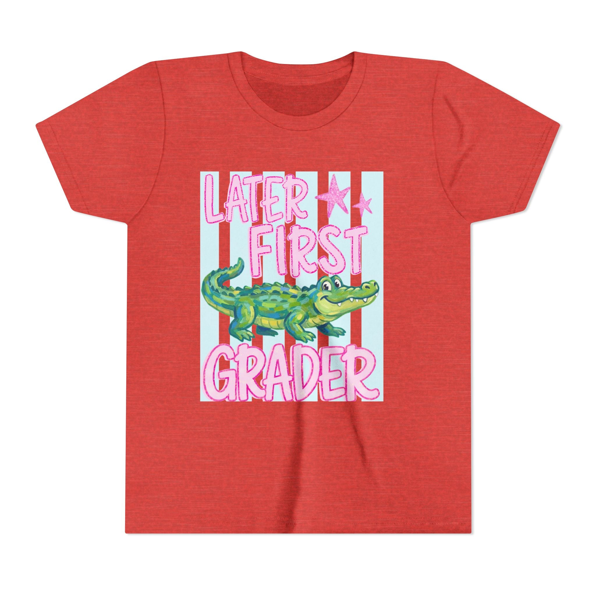 Later First Grader Alligator Youth Tee - Cute Back to School Shirt for Kids