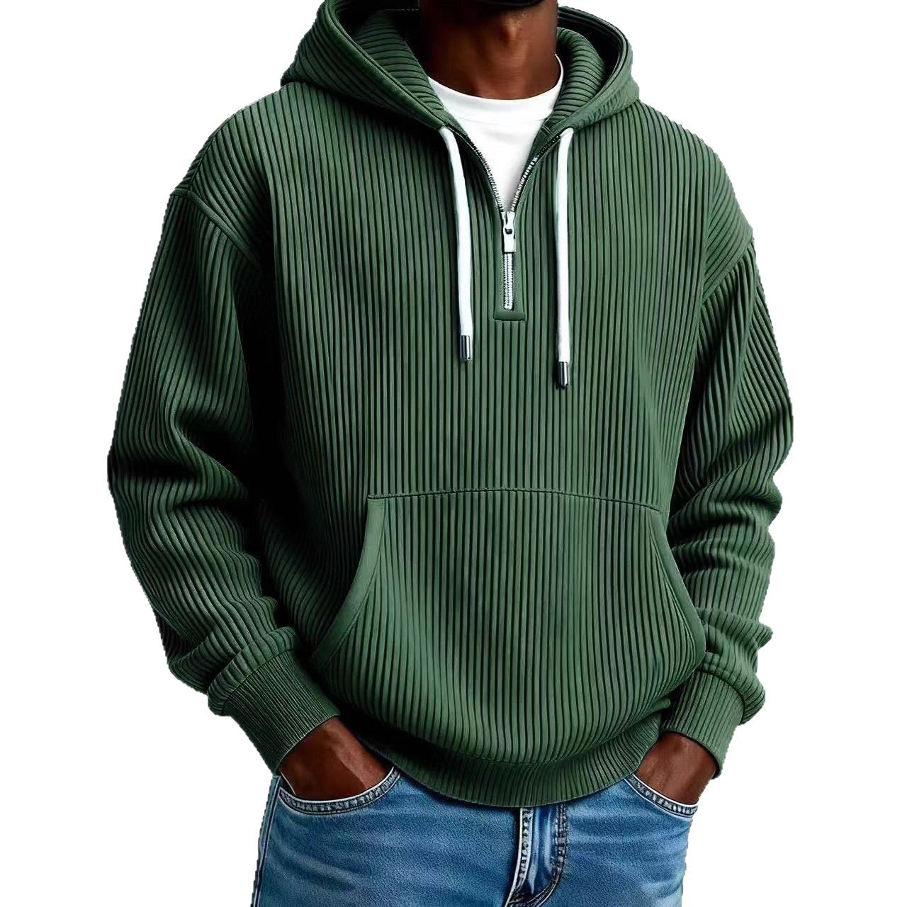 Mens Corduroy Hooded Sweatshirt