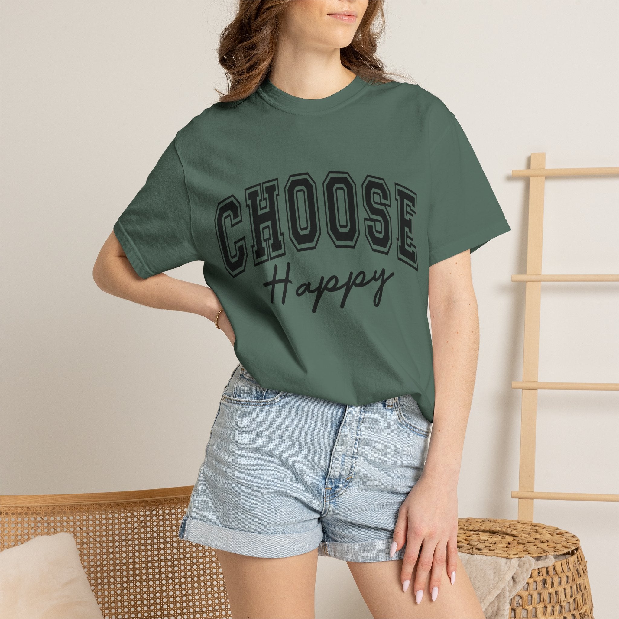 Choose Happy T-Shirt — Positive Message Graphic Tee