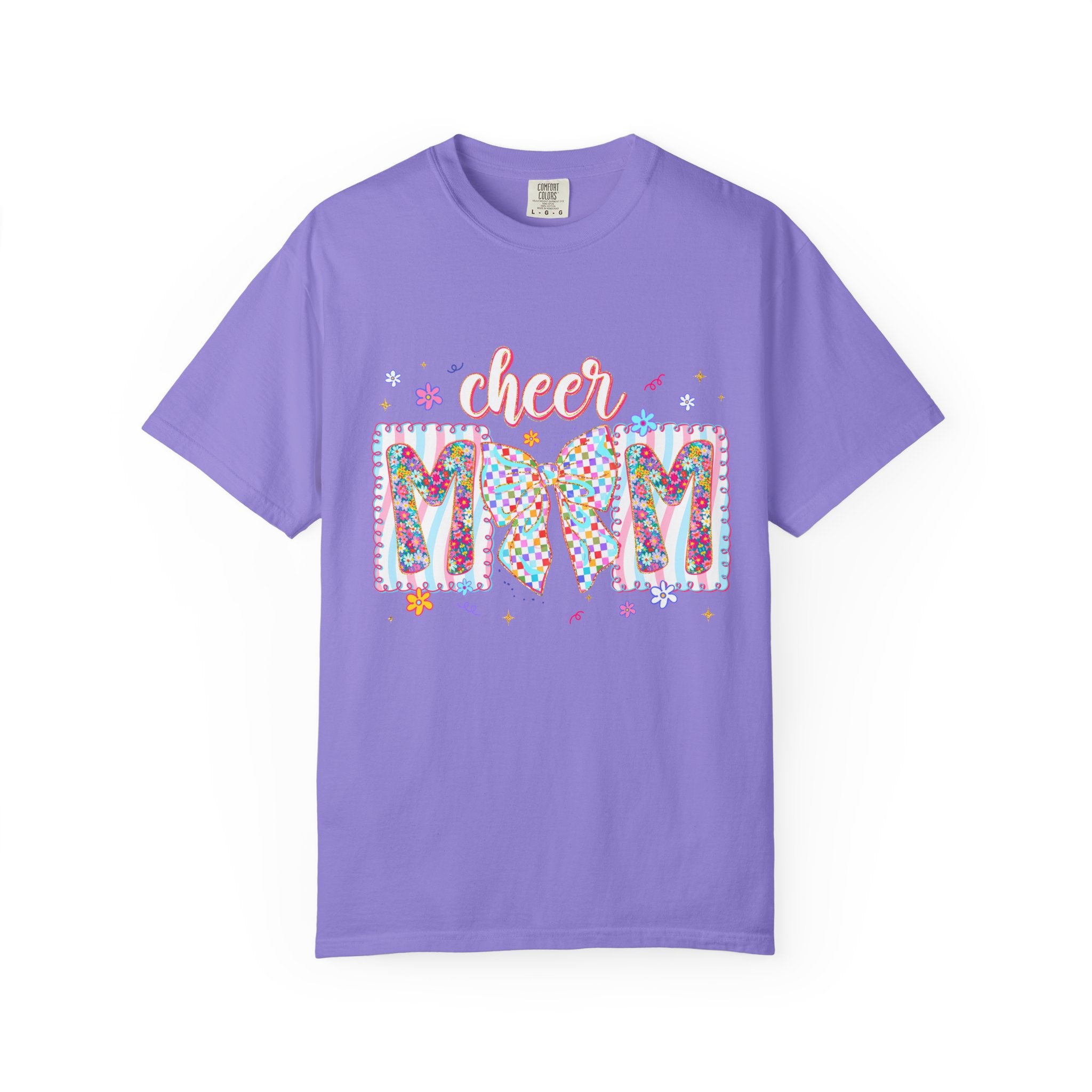 Cheer Mom T-Shirt — Colorful Pom-Pom Cheerleading Mom Tee