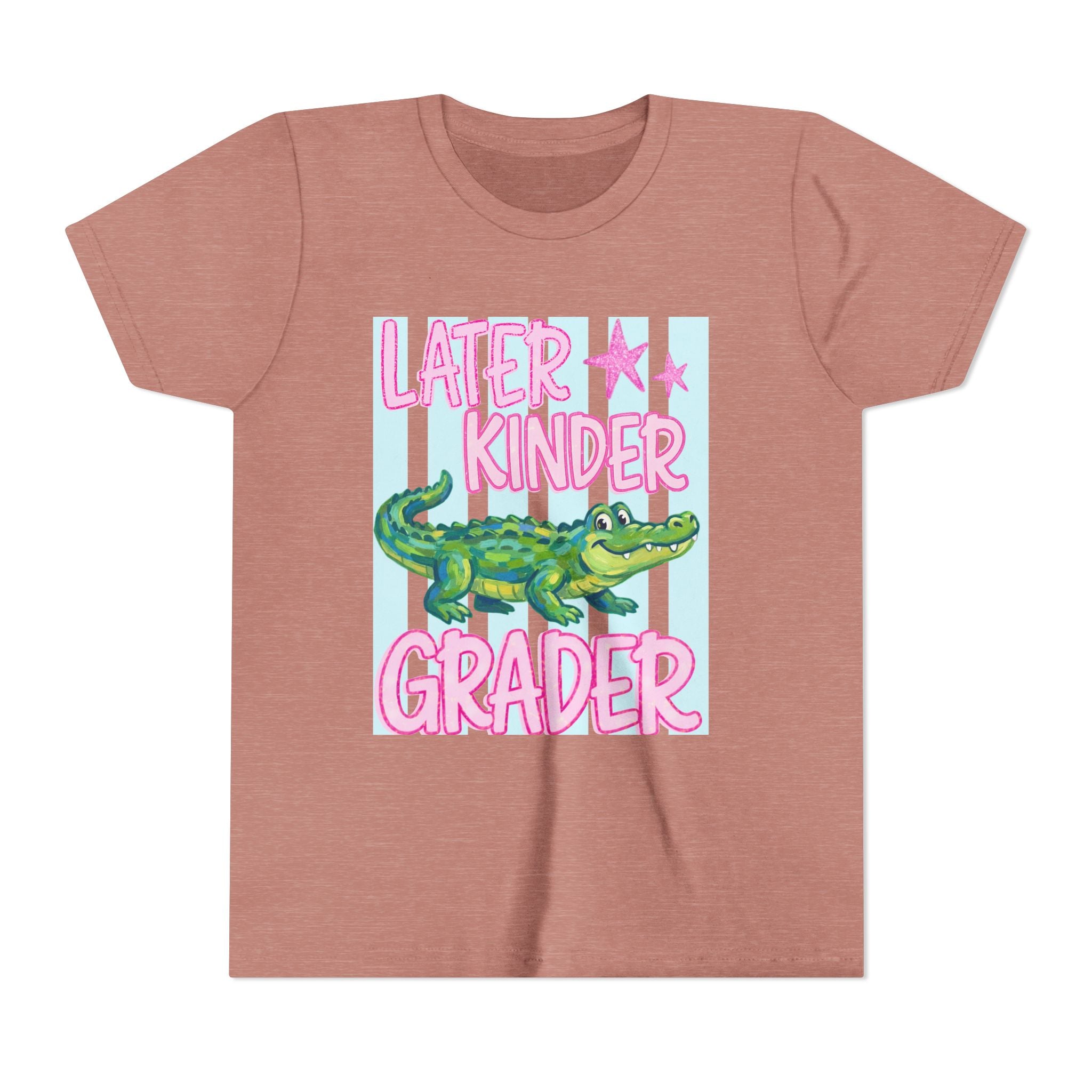 Later Kinder-Gradeer Alligator Kids T-Shirt — Back-to-School First Day Shirt