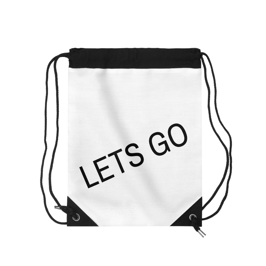 Soccer Mom Drawstring Bag — Leopard Print 'Soccer Mom' Design, 'Lets Go' Sports Tote