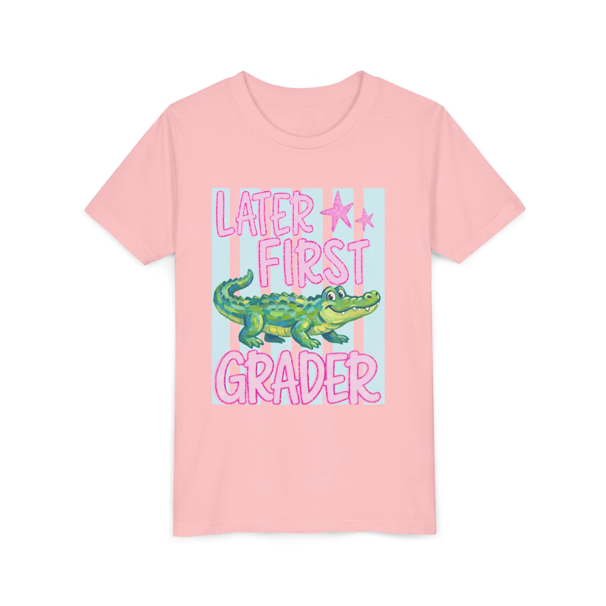 Later First Grader Alligator Youth Tee - Cute Back to School Shirt for Kids
