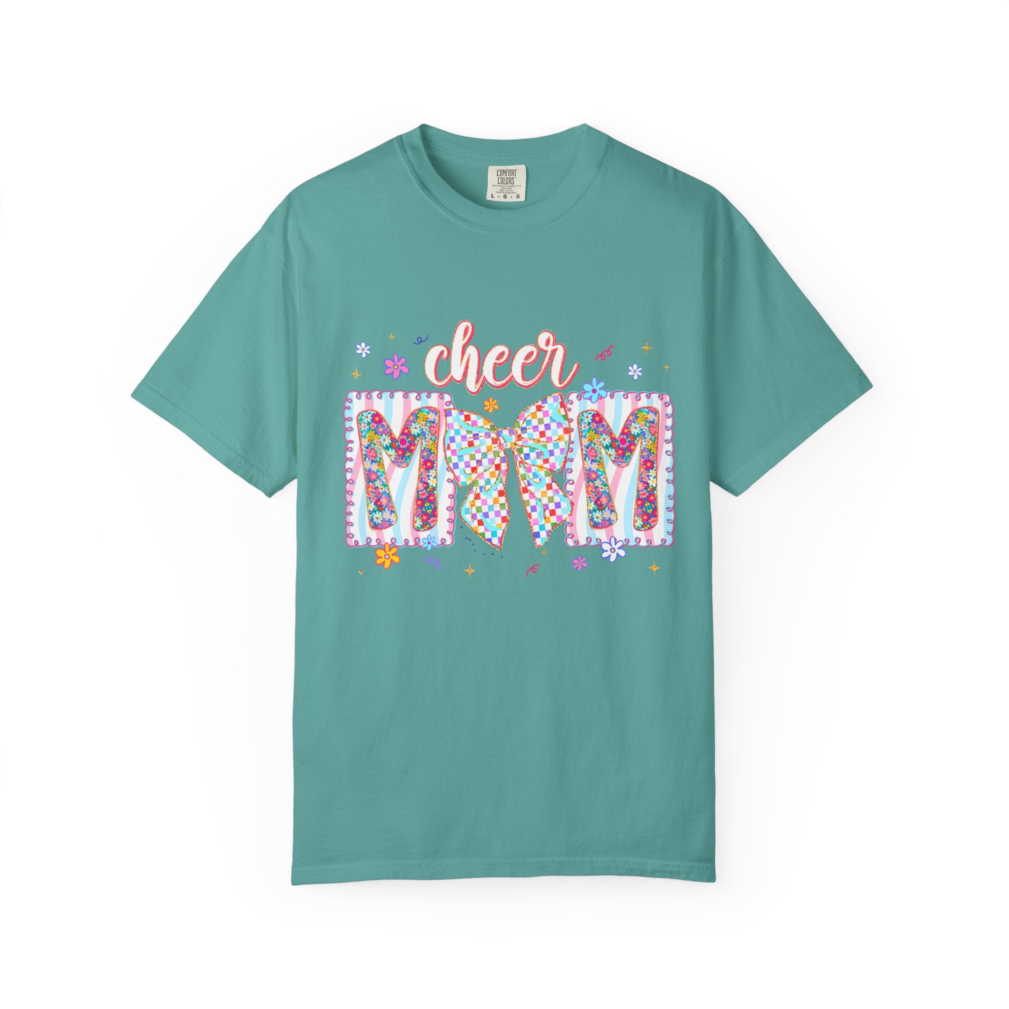 Cheer Mom T-Shirt — Colorful Pom-Pom Cheerleading Mom Tee
