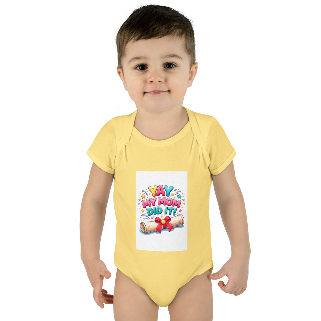 Graduation announcement baby onesie