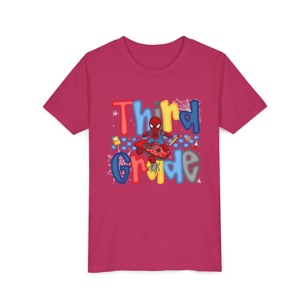 Third Grade Superhero Youth Tee - Colorful Back-to-School Shirt