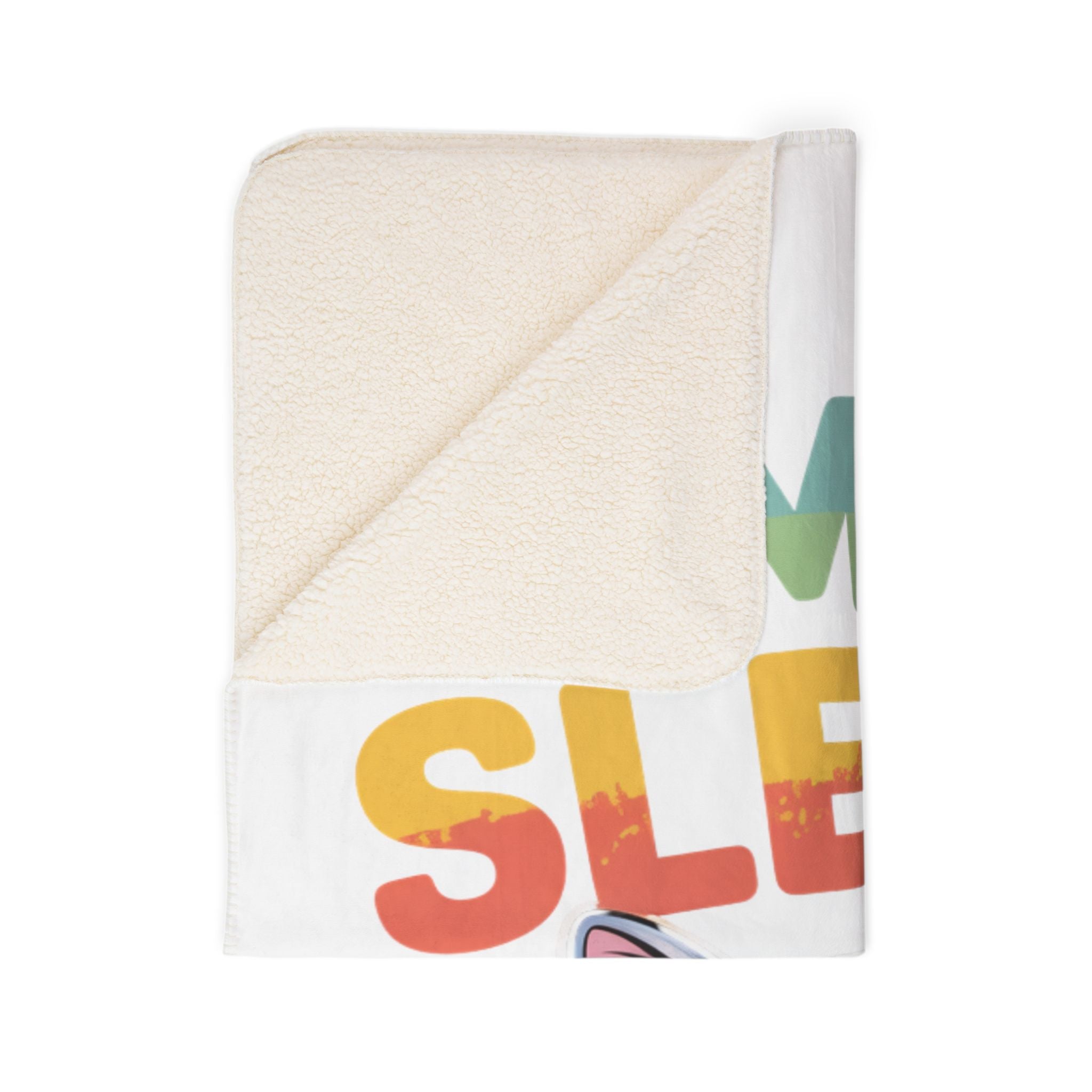 Cozy Cat Sherpa Blanket - "I'm Not Sleeping, I'm Just Resting My Eyes" Plush Throw