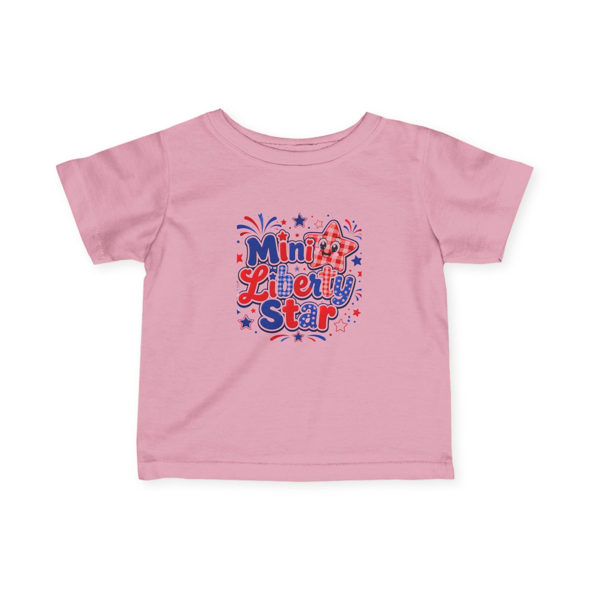 Mini Liberty Star Infant Tee — Patriotic 4th of July Baby Shirt