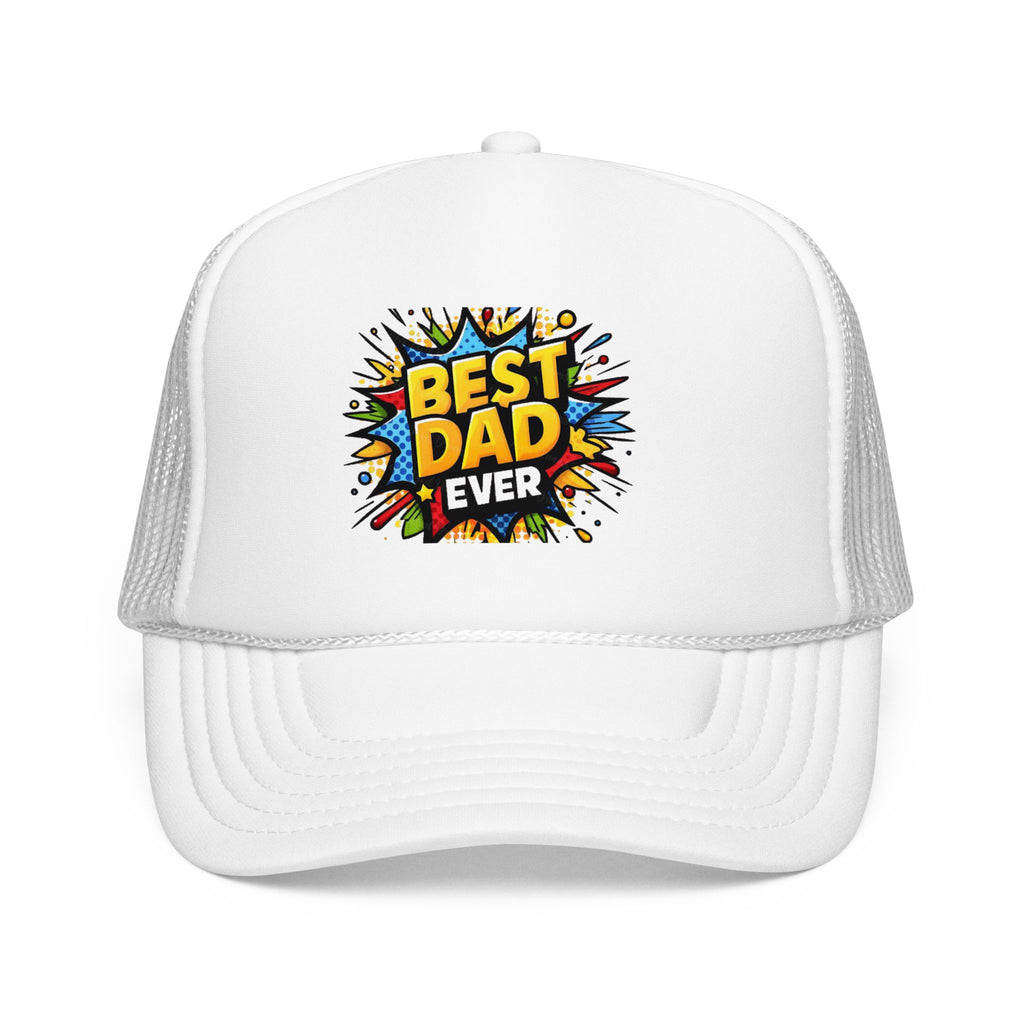 Best Dad Ever Foam Trucker Hat Comic Pop Art  Father's Day