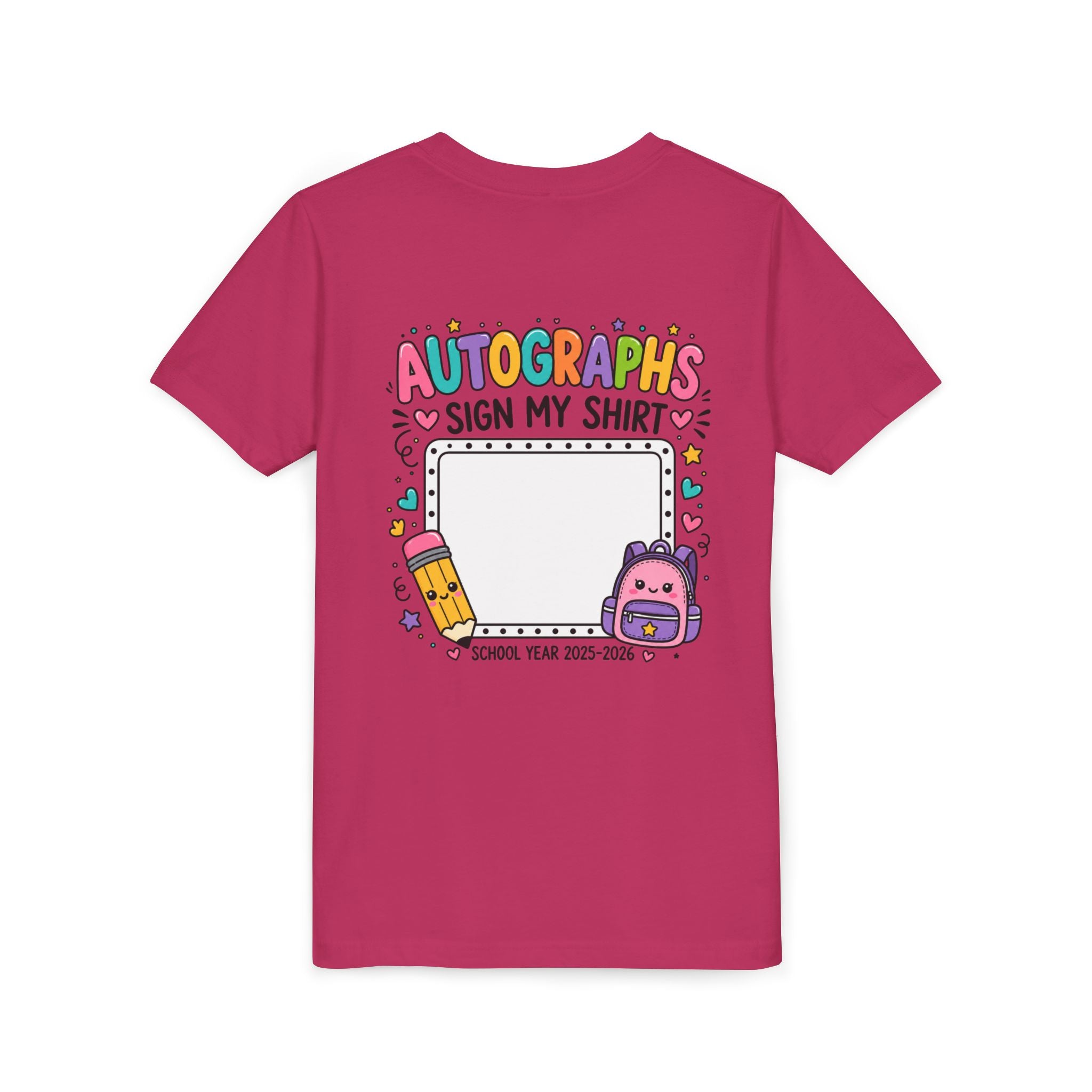 Autographs Sign My Shirt Back-to-School Keepsake