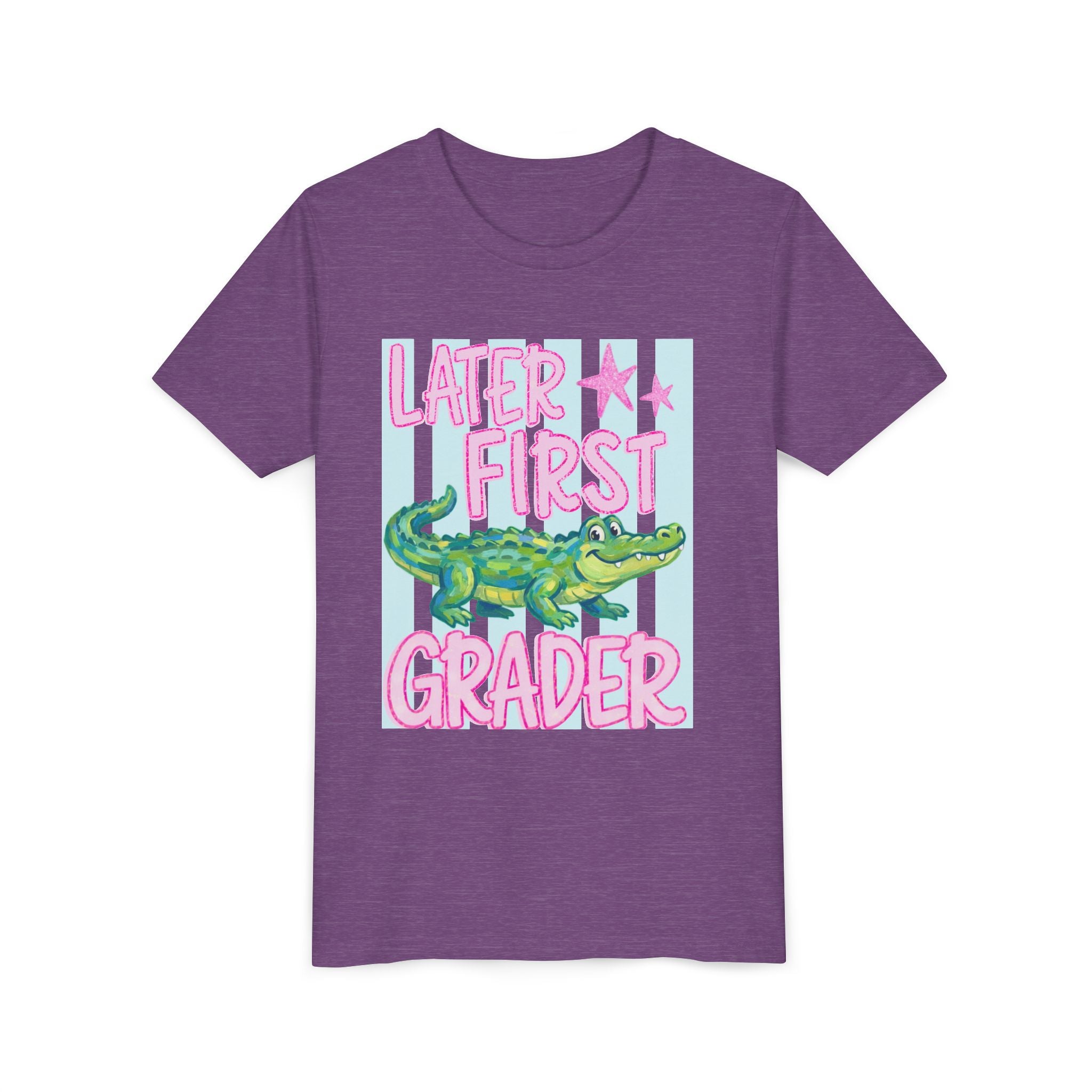Later First Grader Alligator Youth Tee - Cute Back to School Shirt for Kids
