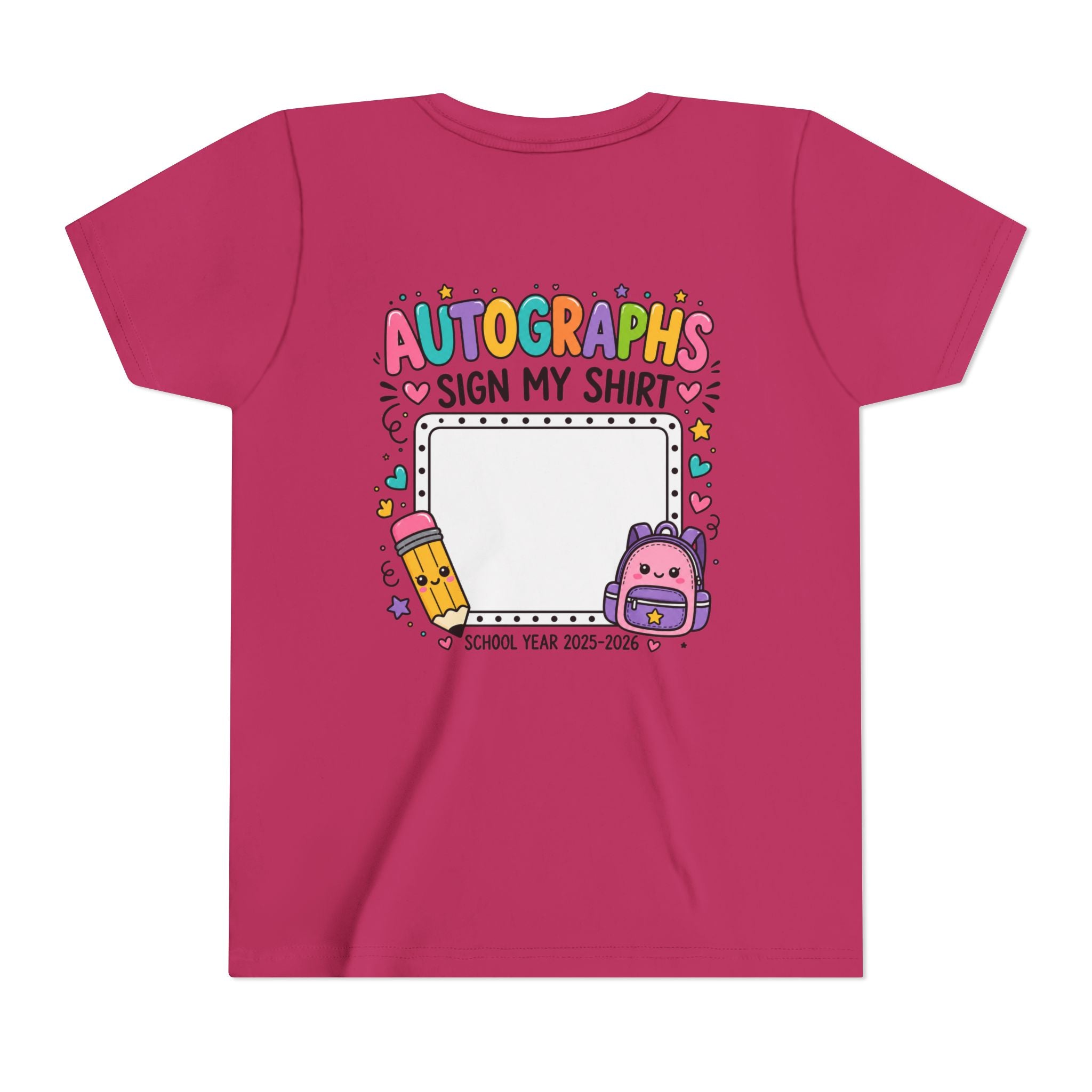Autographs Sign My Shirt Back-to-School Keepsake