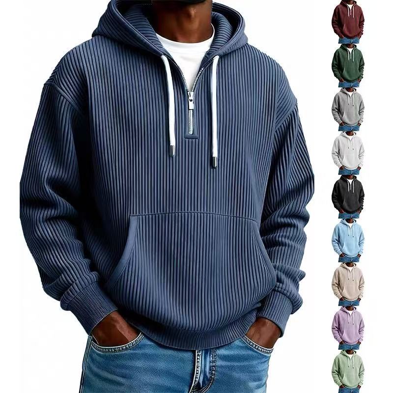 Mens Corduroy Hooded Sweatshirt