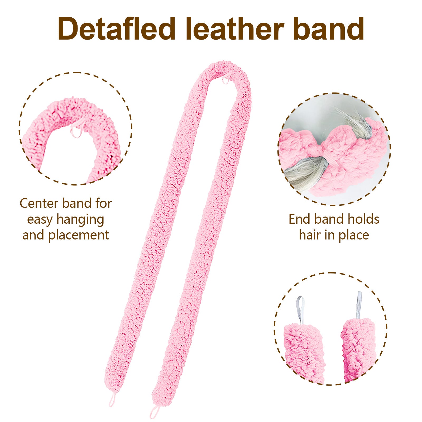 Satin Heatless Hair Curler, Lazy Natural Soft Wave DIY Heatless Curls For Sleep In Overnight, For All Hair Types